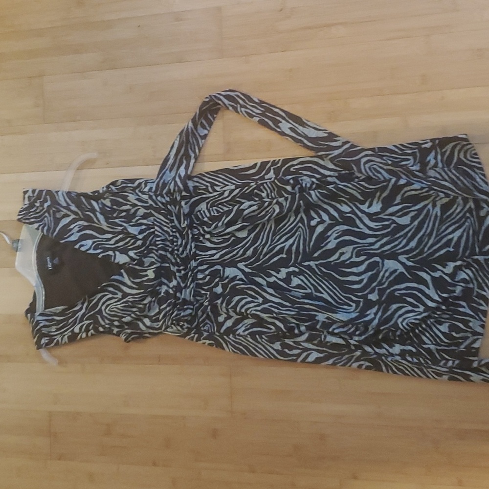 Brown zebra print dress